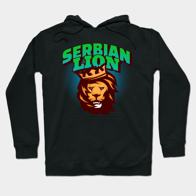 Serbian Lion Hoodie by Tip Top Tee's